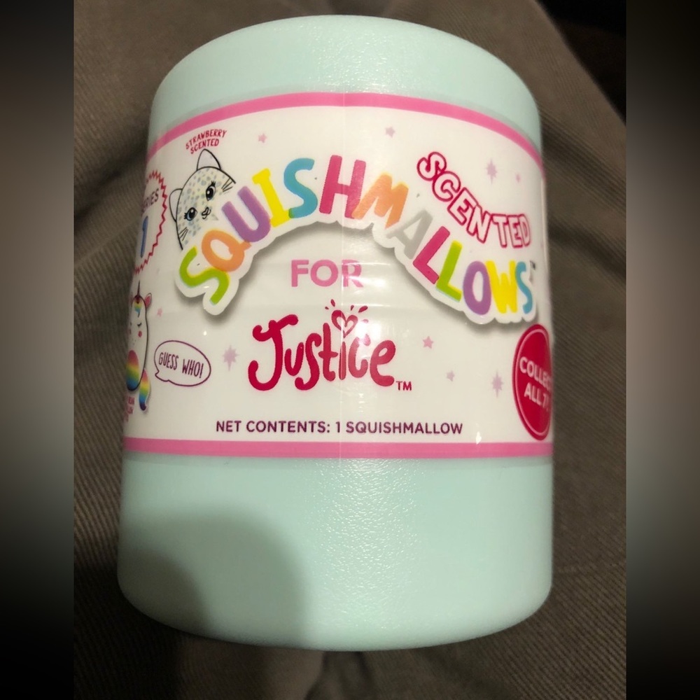 Discontinued unopened justice squishmallow capsule